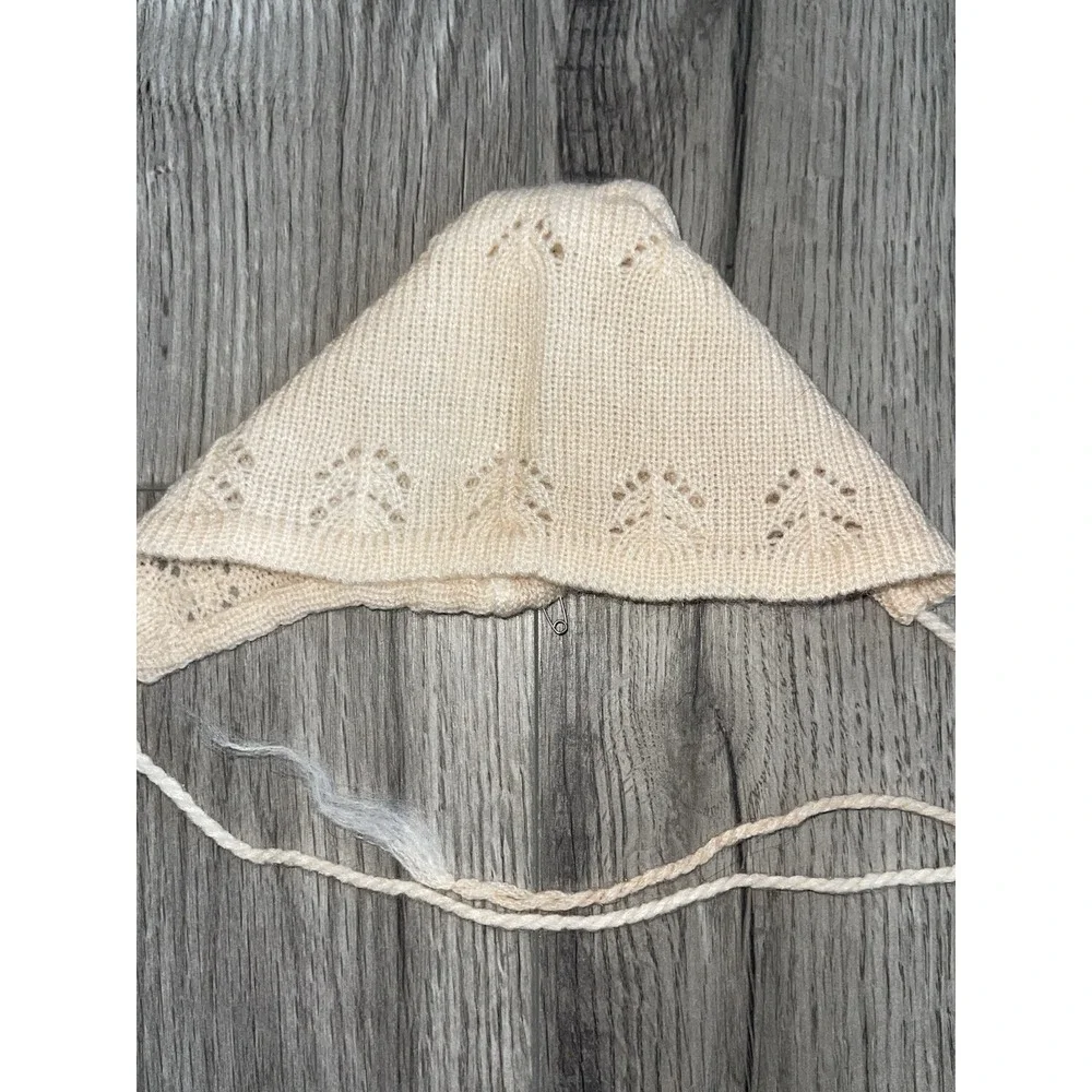 Vintage Neiman Marcus Made In Spain Knit/crochet Baby Dress, Sweater & Bonnet‎